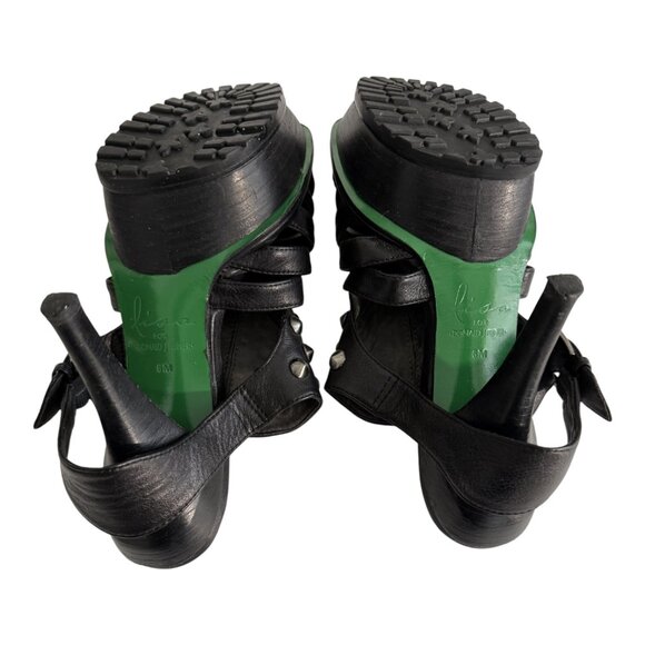 Lisa for Donald J Pliner Black Leather Studded Platform Heels – Size 6 - Picture 11 of 12